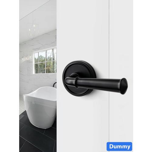 Door Handle Black Double Dummy Door Lever, 1 Pack
