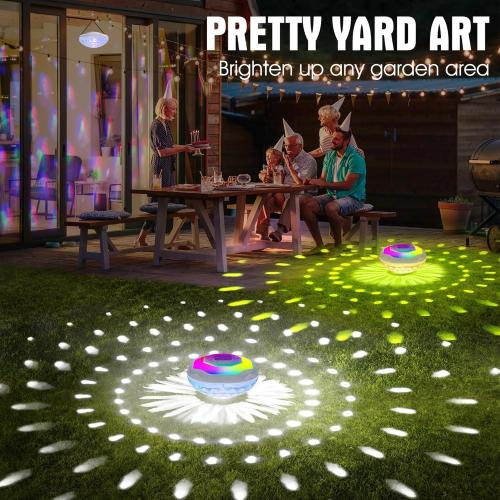 Floating Pool Lights, Pool Light that Float IP68 Waterproof, Color Changing Swimming Pool Lighting,Pool Floating Light for Inground Above Ground Pools-2PCS