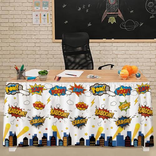 1 Pack Hero Desk Skirt for Teacher Desk Classroom, 29 in X 9 ft