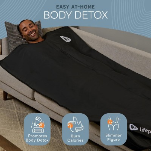 Lifepro RejuvaWrap Infrared Sauna Blanket - Portable Far Infrared Sauna for Detox, Relaxation, Muscle Recovery & Adjustable Heat
