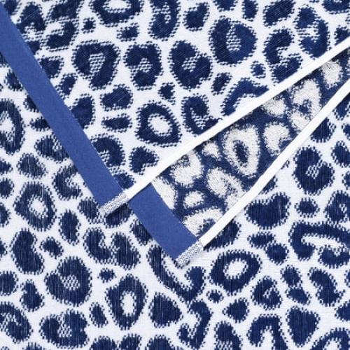 Mainstays Beach Collection Beach Towel, 36 x 72 in, Leopard Blue