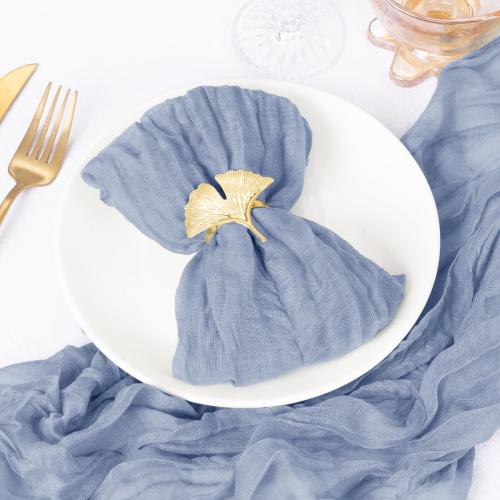 DeZerlor Dusty Blue Washable Cheesecloth Napkins Set of 20 for Wedding