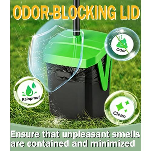 FUSBUNTY Dog Pooper Scooper, Swivel Bin & Rake Set with 100 Waste Bags