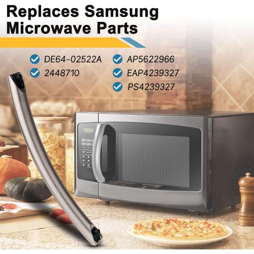 P Polerden Upgrade ME16H702SES ME18H704SFS SMH1816S SMH1926S Microwave Door Handle, Replaces for DE94-02933A Microwave Door Handle, Contains 2 Screws（Golden）