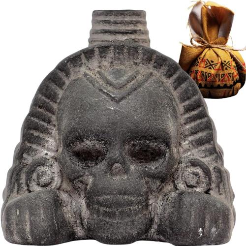 Real Screaming Aztec Death Whistle from ZBOSS by ITZCOEHUA - Loudest Authentic Human Sounding Screams 125  Decibels Loud, Collectible, Aztec Design in Black Obsidian, Self defense