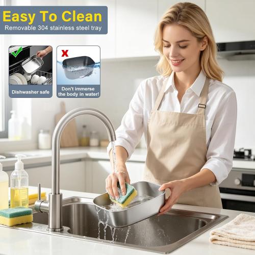 Carsolt Electric Lunch Box Food Heater - 3 in 1 Portable Leakproof Heated Lunch Box for Car/Home/Adults with 1.5L Removable 304 Stainless Steel Container, 60-80W, 12V/24V/110V (Blue)