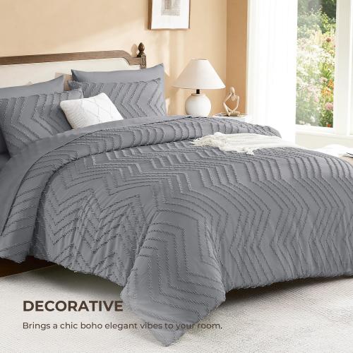 Litanika King Comforter Set with Sheets, 7 Pieces Boho Bed in a Bag