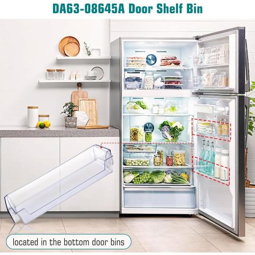 DA63-08645A Refrigerator Door Shelf RT18M6215SR Door Shelf | Compatible with samsung Refrigerator Model: RT18M6215SR RT18M6215SG RT18M6213SR, RT18M6215SG/AA shelf Replace for 4864777