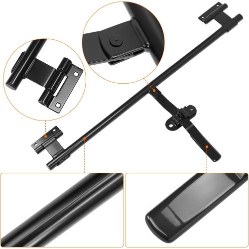 DIRTY !QWORK 36 Trailer Swing Door Hinged Cam Bar Lock for Enclosed Trailer Door Latch, RV Hauler Fold Down Door, Black, 2 Pack