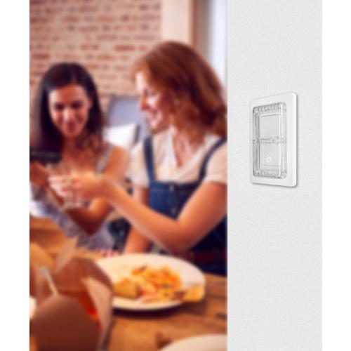 ILIVABLE Childproof Rocker Switch Guard for Screwless Plates, Clear 2 Pack