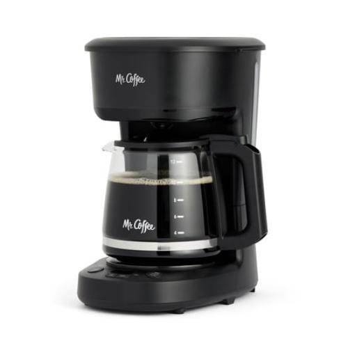 Mr. Coffee Programmable Coffee Maker, 12-Cup Coffee Maker, Black