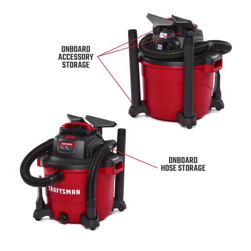 CRAFTSMAN 16 gal Corded Wet/Dry Vacuum 12 amps 120 V 6.5 HP