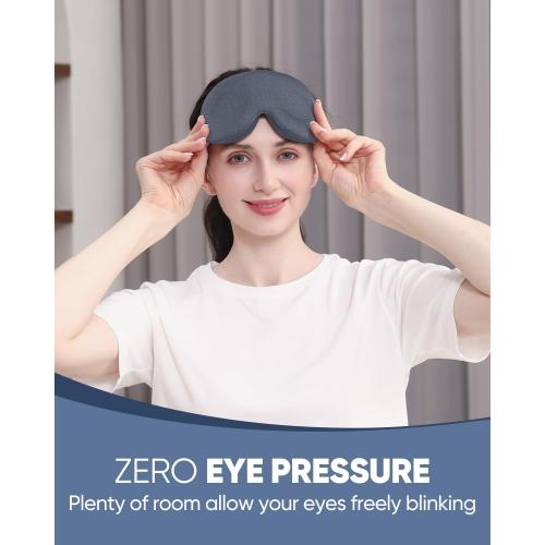 MZOO Luxury Sleep Mask for Women Men Patented Light Blocking Design