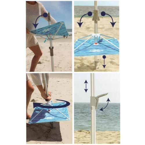 T0MMY BAHAMA Beach Umbrella with wind vent and sand anchor