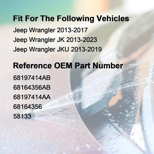 Windshield Washer Hose Jet fluid Spray Nozzles repair kit Compatible with 2013-2019 Wrangler JK JKU, 2013-2017 Jeep Wrangler Replaces 68197414AB, 68164356AB Windshield Washer Hose