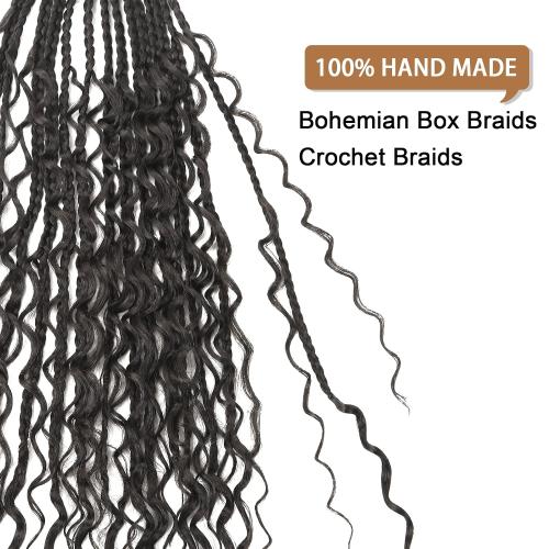 Diha Goddess Box Braids Crochet Hair With Curly Ends 22 Inch