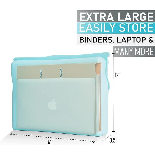 Flypal Waterproof Document Bag, Airtight Protection for Valuables, Laptop | Patented Pinch Close Seal • Fits Fireproof Bags & Safes • Seamless One-Piece Silicone Design • Fits Binders & Legal Documents