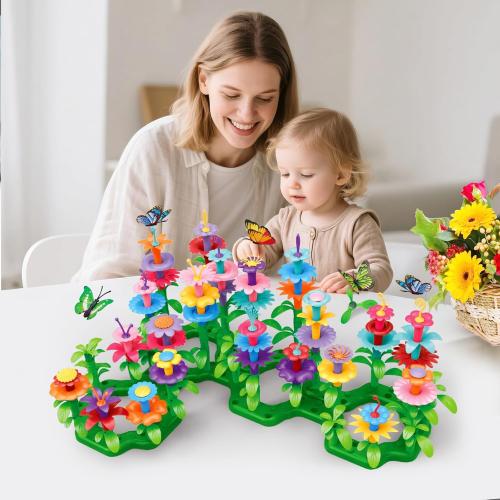SpringFlower Flower Garden Building Toys, for Girls 3 4 5 6 7 Years Old
