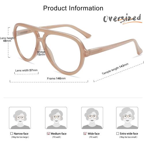 AMOMOMA 3 Pack Retro Oversized Aviator Reading Glasses for Women Men,Classic Large Reader Blue Light Computer Frame AM6111