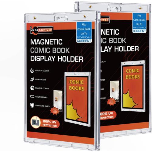 2ct Current Magnetic Display-Cases - Crystal Clear One Touch Comic-Book Holders, UV Protection Slab Protectors, Premium Wall-Mountable Holders