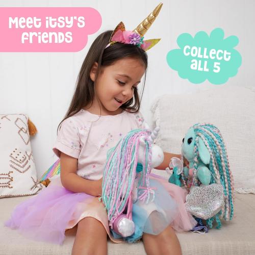Itsy Unicorn Stuffed Animal - Pink Unicorn Plush Toys with Dress Up Clothes As Ballerina Doll, Good for Unicorns Girl Gifts Age 4-5, Unicorn Toys for Girls Age 6-8