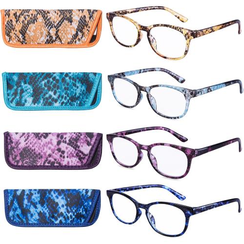 EYEGUARD Reading Glasses 4 Pack Quality Fashion Colorful Readers for Women  5.00