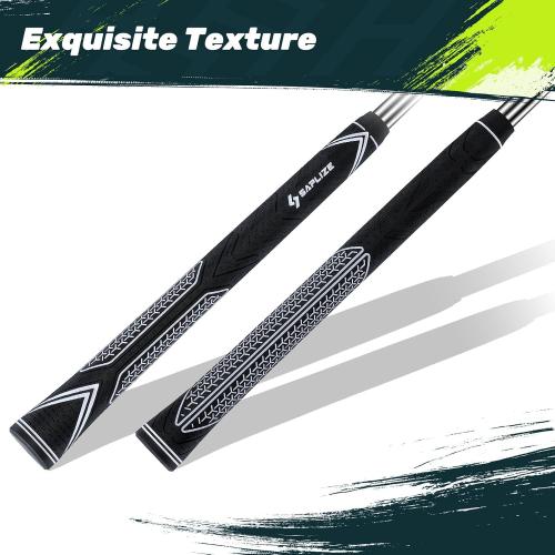 SAPLIZE High-performance Rubber Golf Grips 13 Pack, High Shock Absorption, Non-slip, Choose, Std/Mid/Jumbo, CC10 Series