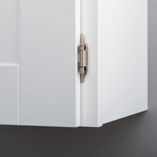 Franklin Brass (10-Pack) Self-Closing Cabinet Hinges 1/2' Semi-Wrap Overlay for Cabinet Doors Kitchen/Cabinets/Cupboards/Furniture, Satin Nickel H01915K-SN-B