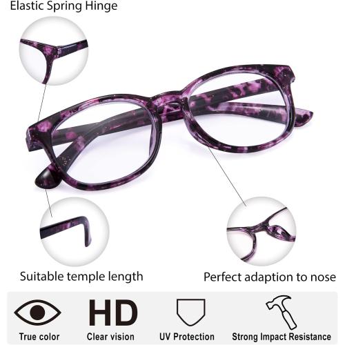 EYEGUARD Reading Glasses 4 Pack Quality Fashion Colorful Readers for Women  5.00