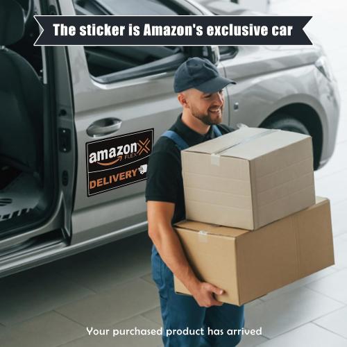 2-Pack Heavy Duty Delivery Driver Car Magnets – Strong Magnetic Signs for Frequent Stops, Waterproof & Reusable Vehicle Decals (Black)