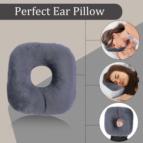 Ear Piercing Pillow for Side Sleepers with Ear Hole