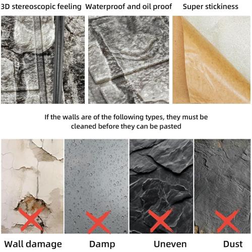 Faux Brick Wall Panels, 40 PCS, Red | 3D Wall Panels Peel and Stick, XPE Foam 3D Wallpaper, Self-Adhesive Faux Stone Wall Panels for Bedroom, Stairs, Kitchen