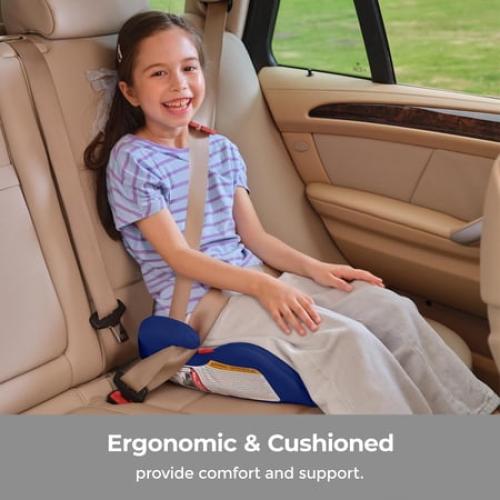 Diono Solana Lite Backless Booster Car Seat 2 Pack for Kids, Lightweight Travel Booster Seat, Machine Washable Covers, Fits Children 40-100 lbs, Blue Surge