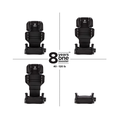 Diono Toddler Connect3 R 2-in-1 High-Back Booster - Black - ONE SIZE