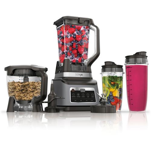 Ninja - Professional Plus Kitchen System with Auto-iQ & (2) 24oz Single-Serve Cups - Black/Stainless Steel