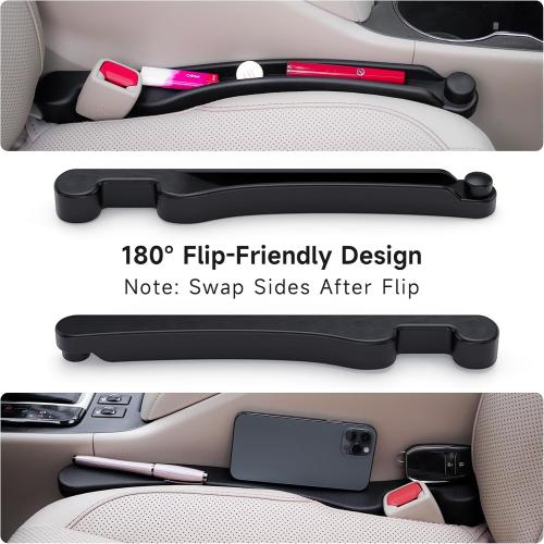 Givifive Car Seat Gap Filler Organizer 2Pack Soft Foam 3IN1 Multifunctional