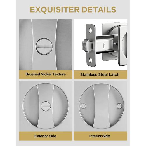 Lethato Pocket Door Hardware Pocket Door Lock Random Color 1Pack