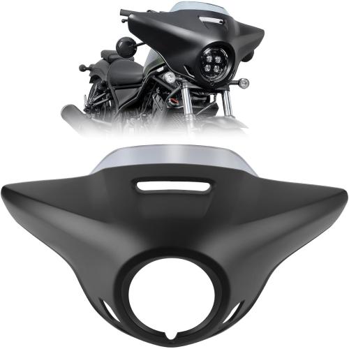 Headlight Fairing Cowl Windshield for Rebel CMX500 21-26, Matte Black Smok