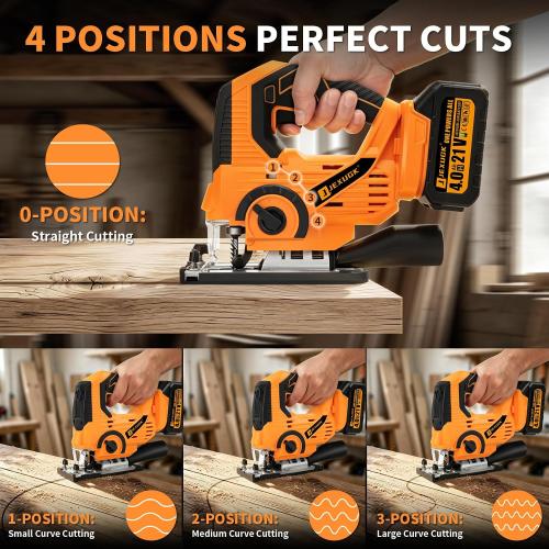 JEXUGK Cordless Jigsaw, Battery Jig Saw