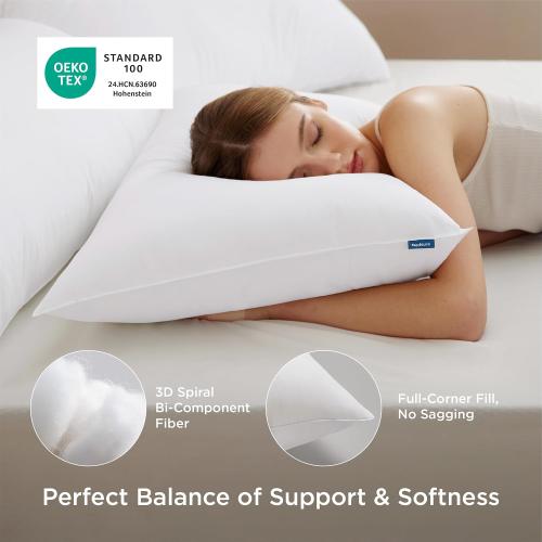Bedsure King Size Pillows Set of 2 - King Size Bed Pillows 2 Pack for Sleeping, Soft and Supportive, Hotel Quality, Original Down Alternative Filling for Side, Back Sleepers