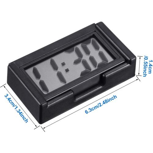 Frienda 3 Pieces Mini Small Digital Clock Stick On,Black