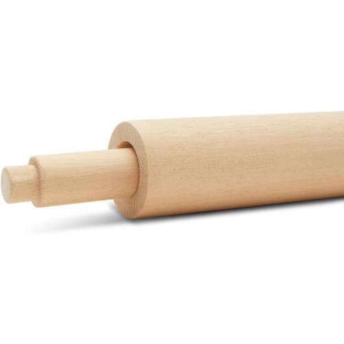 Wooden Paper Towel Holder Wall Mount Spring Rod 12-5/8-inch, Pack of 2 Under Cabinet Paper Towel Holder Wood Rod for Kitchen, by Woodpeckers