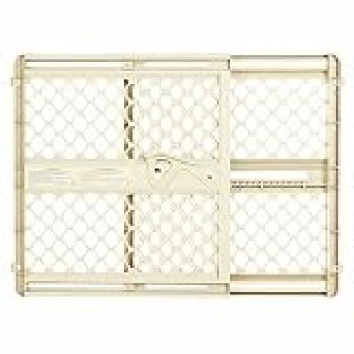 Toddleroo by North States 42” Wide Supergate Ergo Baby Gate, Made in USA: for doorways or stairways. Includes Wall Cups. Pressure or Hardware Mount. 26” - 42” Wide (26 Tall, Ivory) (B0065ADP4C)