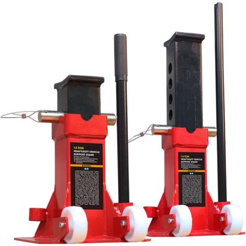 Big RED ATZ120006P Torin Heavy Duty Jack Stands: Pin Style Jack Stand with 2 Casters and Handle, Easily Portable Car Stand for Car SUV, Truck and Pick Up, 12 Ton (24,000 lb) Capacity, Red