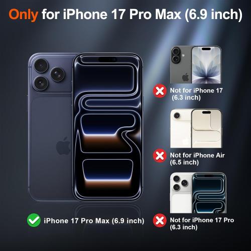SUPFINE Magnetic for iPhone 17 Pro Max Case (Compatible with MagSafe)(Military Grade Drop Protection) Translucent Matte Shockproof with Anti-Fingerprint Phone Cover 2025,Navy Blue