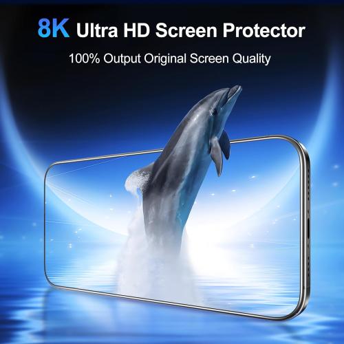 HelloDeere Compatible with iPhone 16 Pro Max Screen Protector,[Military Grade Shatterproof][Anti-Reflection][Anti-Fingerprint] 3D Full Coverage 9H Screen Protector,Case Friendly,Easy Install,2 Pack