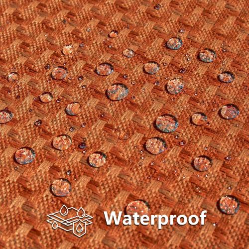 Kevin Textile Outdoor Waterproof 12x20 Pillow Covers 2 Pack, Burnt Orange