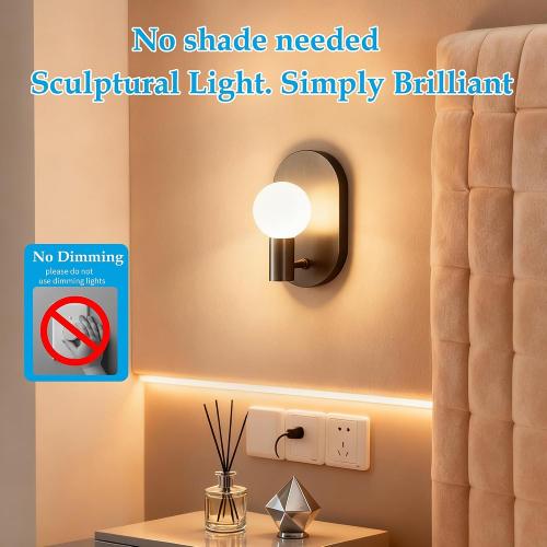 Frosted Globe LED Edison Bulb G30,Non-Dimmable 2700K, 6W E26 1PK