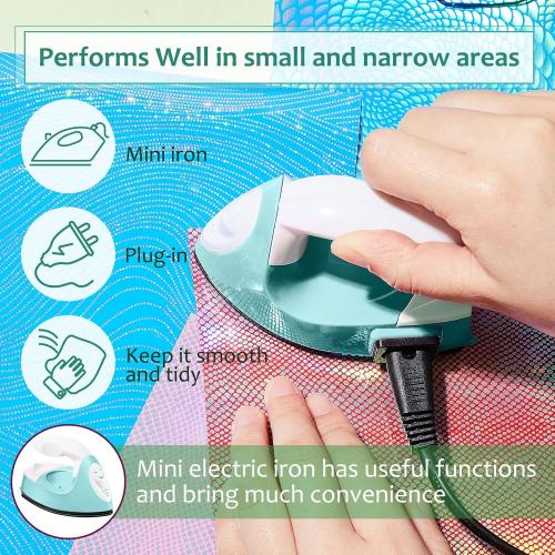 Honoson Mini Craft Iron with Charging Base Tiny,Mint Green