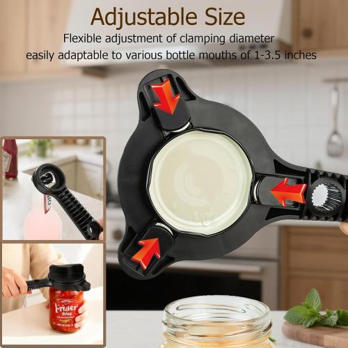 4-in-1 Jar Opener, Ruydiwale Adjustable Jar Opener for Seniors